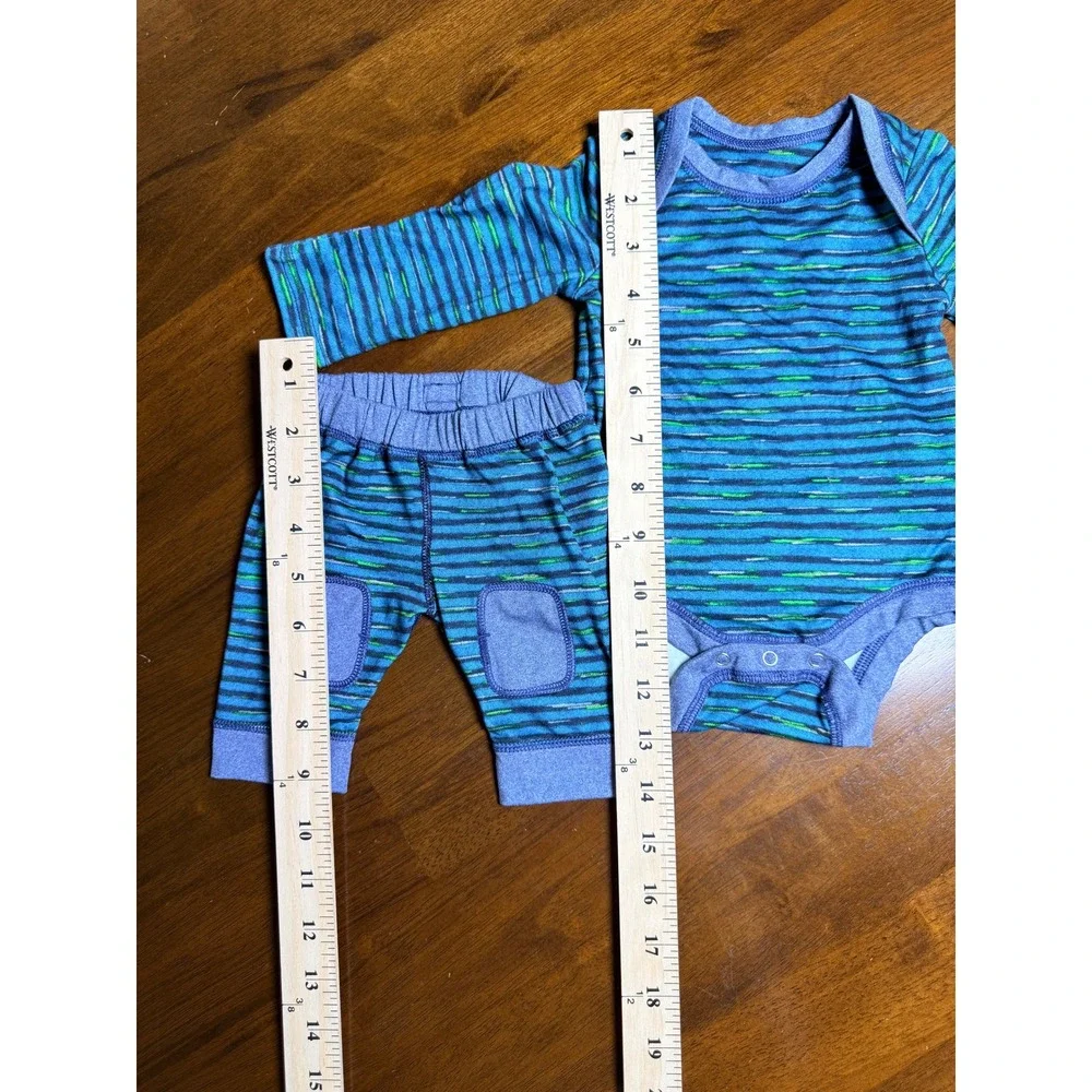 Patagonia Infant Capilene Baselayer Set Newborn 0-7lbs Striped EUC